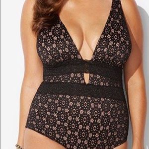 Black Jackson Lace Plunge swimsuits for All